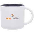 14 Oz. Minolo Mug With Matte White Outside/ Glossy Storm Gray Interior